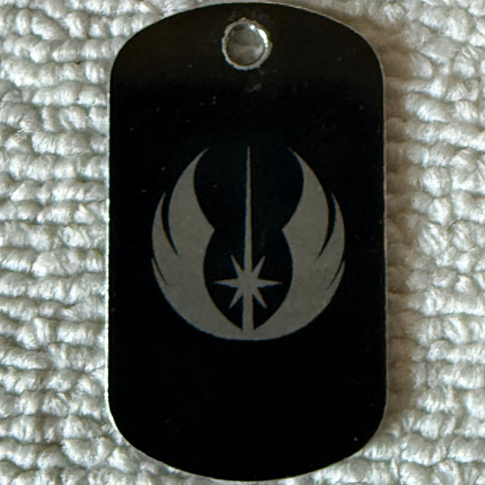 Jedi Dog Tag (Keychain, Necklace, Luggage Tag)